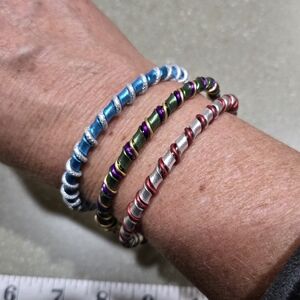 Vibrant Twisted Wire Bracelet Set
